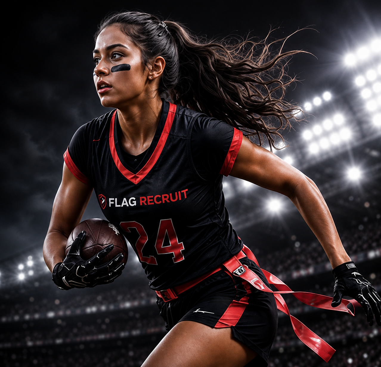 Flag football athlete